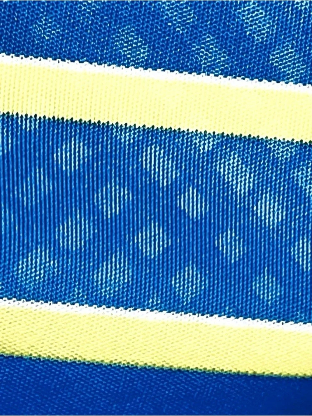 Under Armour Heat Gear Loose Polo  Florida Golf Course Blue Yellow Stripes Sz XL - Picture 3 of 12